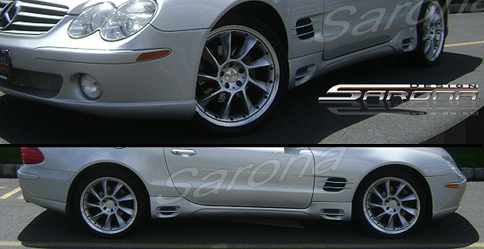 Custom Mercedes SL Side Skirts  Convertible (2003 - 2012) - $590.00 (Part #MB-017-SS)